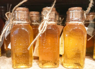 Local Utah Mountain Honey – Sundance, UT Small glass jars of local Utah mountain honey from the Sundance Mountain Resort.