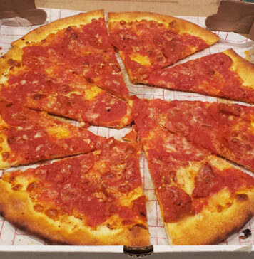 Trenton Tomato Pie – Best Foods in Central NJ A hand-cut Trenton tomato pie from DeLorenzo's in Trenton, NJ.