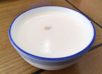 Yogurt: nailao, suannai – Beijing, China A bowl of jiggly nailao, a type of traditional Beijing yogurt or milk custard.