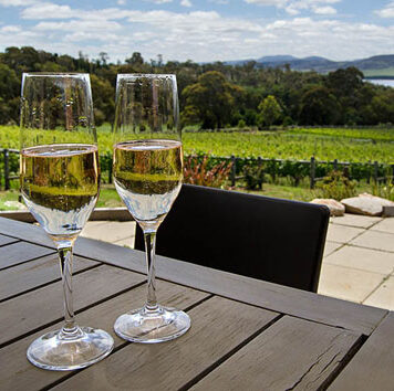 Local Tasmanian wine – Hobart, Tasmania Local Tasmanian wine from Coal Valley Vineyard outside Hobart, Tasmania.