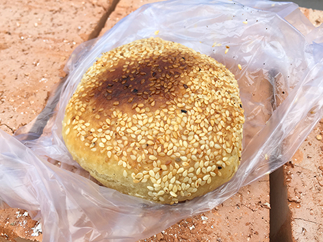 Shaobing, crispy outside and flaky inside, one of several traditional Beijing flatbreads