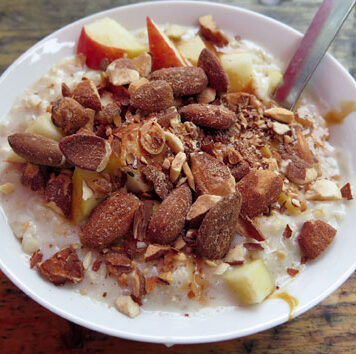 Porridge, øllebrød – Copenhagen, Denmark A bowl of porridge, havregrød, from Grød in Copenhagen, Denmark