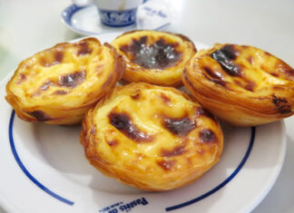 Pastel de nata – Lisbon, Portugal Pasteis de nata from Belem, in Lisbon, Portugual