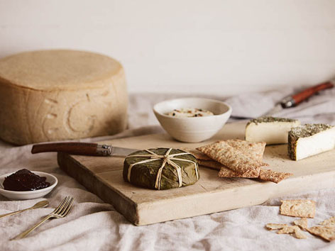 A selection of award-winning Tasmanian cheeses from Bruny Island Cheese Co. near Hobart, Tasmania