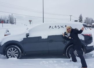 Winter driving in Fairbanks, Alaska